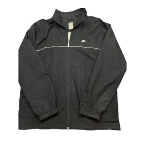 Vintage‎ Nike Grey Tag Double Sided Swoosh Windbreaker Black XL Spell Y2K Jacket